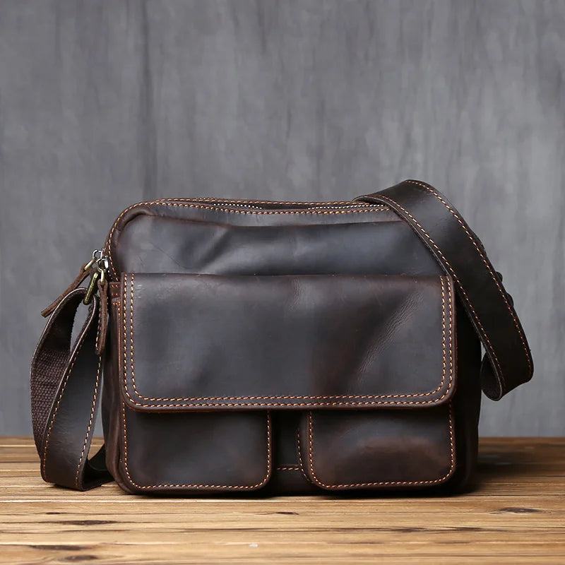 Retro Cowhide Leather Messenger Bag™