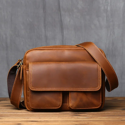 Retro Cowhide Leather Messenger Bag™