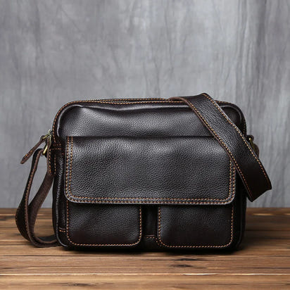 Retro Cowhide Leather Messenger Bag™