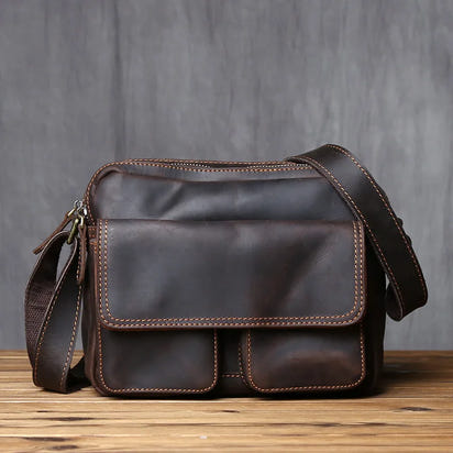 Retro Cowhide Leather Messenger Bag™