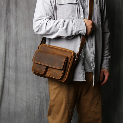 Retro Cowhide Leather Messenger Bag™