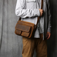 Retro Cowhide Leather Messenger Bag™